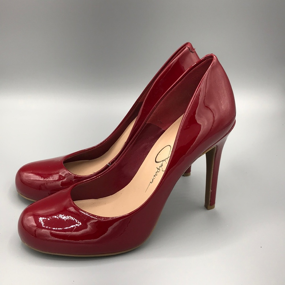 Jessica Simpson red stilettos